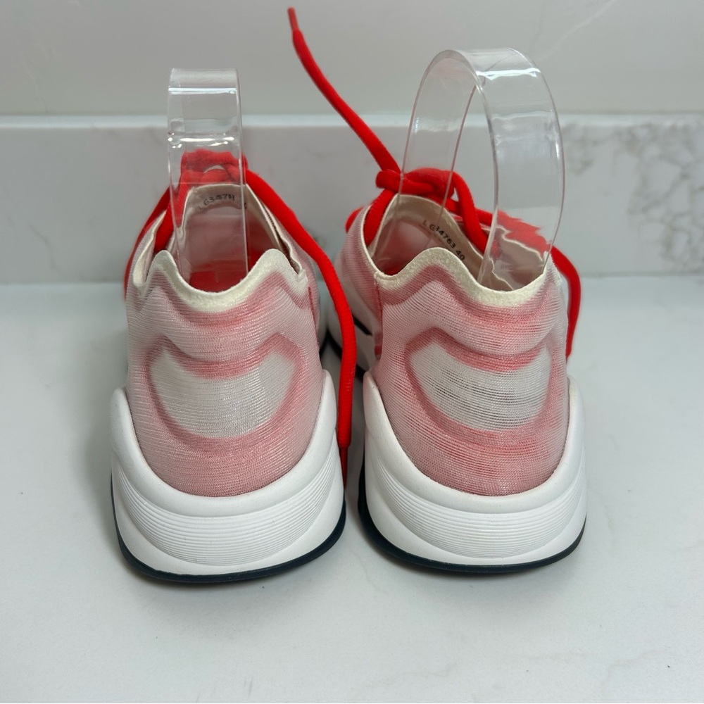 NEW Chanel Women's CC Low-Top Sneakers Mesh Lycra Red White EU 40 US 9.5-10 - Picture 5 of 10